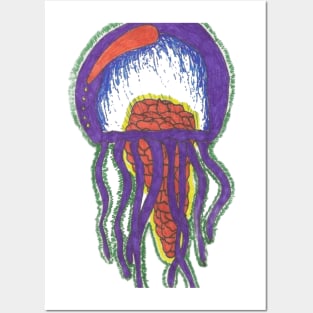 Electric Jellyfish Posters and Art
